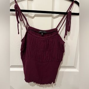 Kendall & Kylie Burgundy spaghetti strap top
